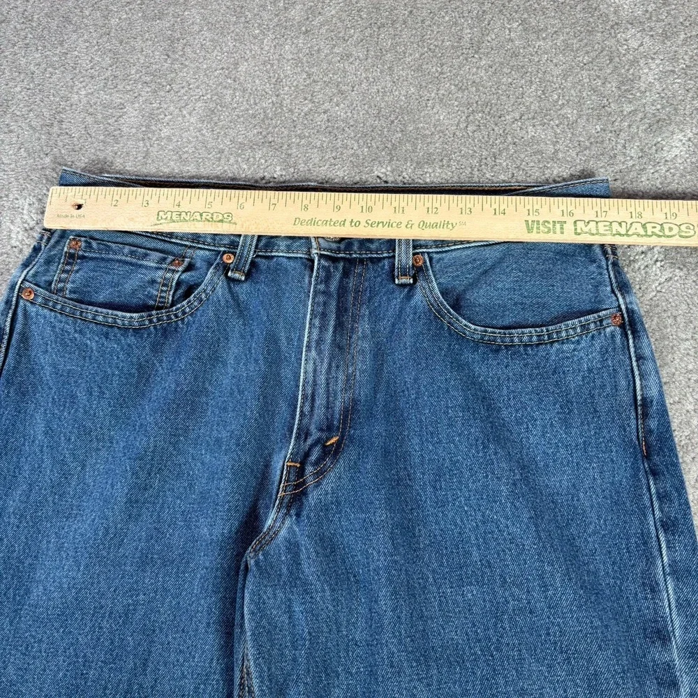 Levi's 550 Jeans Men 34x32 Relaxed Fit Tapered Medium Wash Blue Denim Cotton Dad